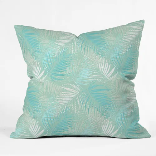 Vista 10 de Deny Designs Aimee St Hill Aqua Leaves - Almohada (16 x 16 pulgadas)