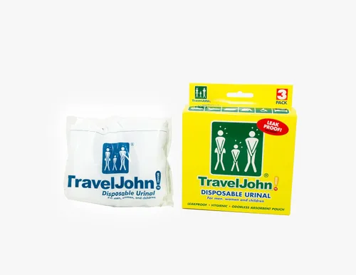 TravelJohn Disposable Urinal Bags – Road Trip Essentials for Men, Women & Kids – Odorless Leakproof Portable Urine Bags – Ideal for Camping,