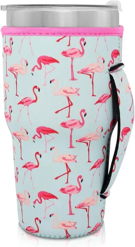 Vista 33 de Fundas Aislantes de Neopreno Portavasos con Asa para Vasos Tumbler de 20oz, Funda Reutilizable para Café Helado Para Tazas de Café de 30oz - 32oz