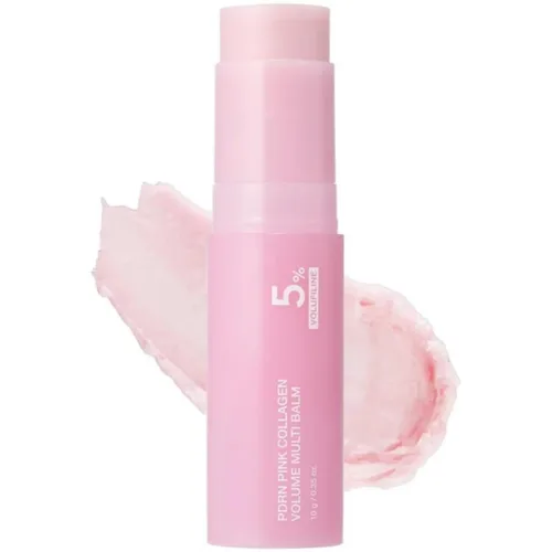 Zyllo Multi Balm Pink Collagen Volume Multi Balm Stick – All-in-One Face Moisturizer with Peptides & Volufiline, Hydrating Stick for Lips Eyes Neck,