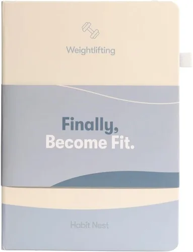 The Weightlifting Transformation Gym Buddy Journal de Habit Nest. Entrenador de 12 semanas y rastreador de progreso. Requiere equipo completo de