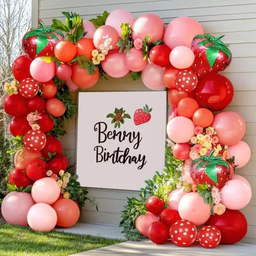 Vista 12 de Kit de arco de globos de látex de doble relleno pastel azul bebé, marrón oscuro, marrón, café, arena blanca y arena, guirnalda de globos