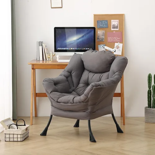 Vista 230 de Silla Lazy con otomana, silla moderna con reposapiés plegable, silla de acento de salón, cómoda silla de lectura para dormitorio, estudio, sala