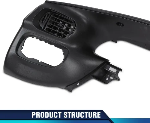 Vista 3 de PIT66 Bisel de Almohadilla de Tablero Negro Compatible con Ford F150 1997-2003/ Compatible con Ford Expedition 1997-2003