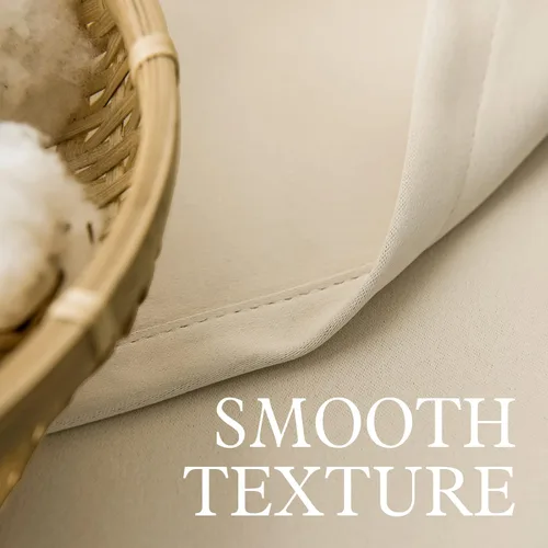 Vista 6 de Vangao Cenefas beige para ventanas de 18 pulgadas, cenefas de sala de estar sólidas para ventanas, cenefas opacas para oscurecer la habitación