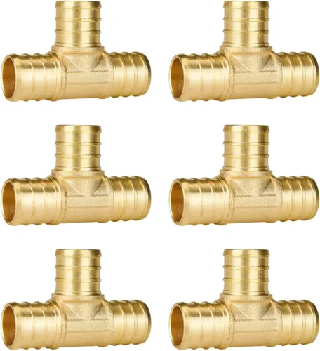 Vista 12 de SUNGATOR Paquete de 50 accesorios Pex de 1/2" en T, accesorios Pex de 1/2 pulgada en T, sin plomo, de latón, certificados NSF