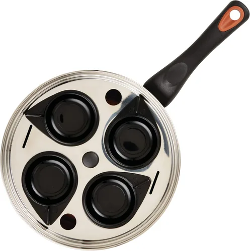 Vista 6 de Farberware Glide Escalfador de Huevos Antiadherente de Cerámica Cobreada con Tapa, 8 Pulgadas, Negro - 10654