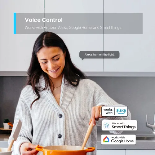 Vista 4 de TP-Link Tapo Interruptor de atenuador inteligente, un solo polo, requiere cable neutro, interruptor de luz Wi-Fi de 2,4GHz compatible con Alexa