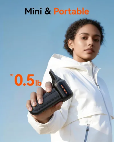Vista 5 de WOLFBOX MF60 - Plumero de aire comprimido de 110000 rpm, soplador de aire eléctrico de 3 velocidades, ajustable, recargable, con carga rápida