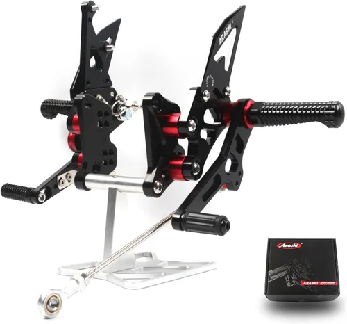 Vista 10 de Arashi (Versión 2.0) Estriberas traseras ajustables para SUZUKI SV650 SV650S SV650X 2016-2023 Accesorios de motocicleta Estriberas reposapiés juego