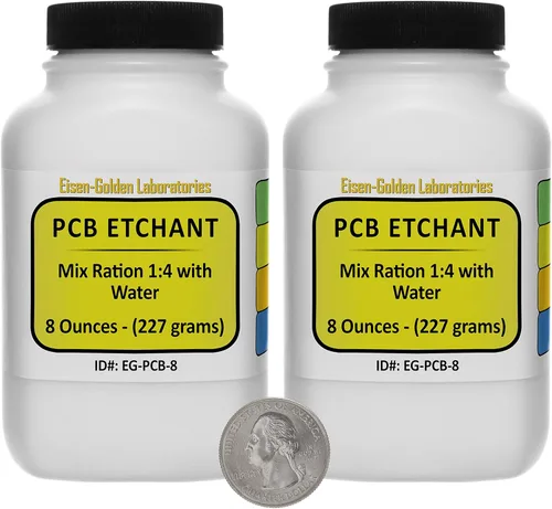 Grabador de placa de circuito impreso [PCB] Polvo seco 1 Lb en dos botellas ahorradoras de espacio