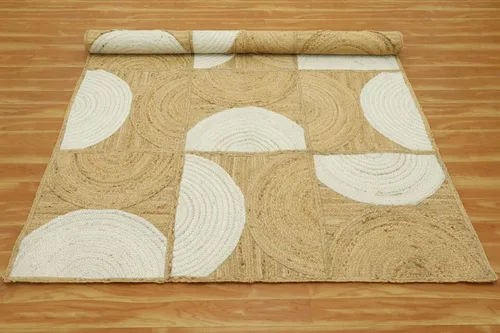 Vista 39 de Natural Jute Collection - Alfombra rectangular de 2 x 3 pies, alfombra de yute trenzada a cuadros multicolor de 0.27 pulgadas de grosor, ideal