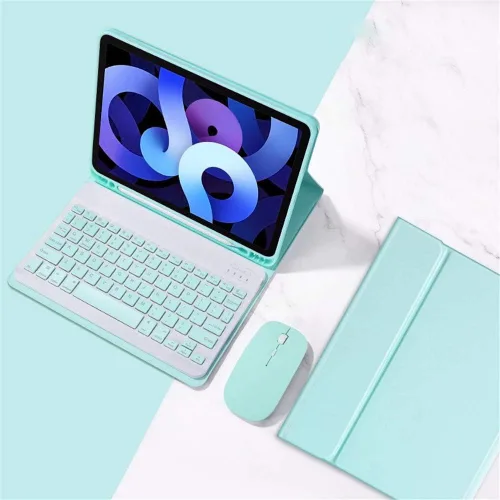 Vista 15 de ZGSENLAN - Funda con teclado de mouse para Galaxy Tab S6 Lite de 10.4 pulgadas 2024/2020/2022, SM-P620/P625/P610/P613/P615/P619, teclado Bluetooth