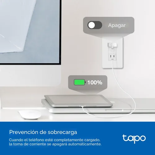 Vista 6 de TP-Link Tapo Enchufe inteligente Mini, Compatible con Matter, Compatible con Alexa, Google Home y Samsung SmartThings, Monitoreo de energía, 15A