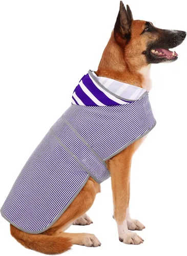 Vista 23 de Chubasqueros para perros pequeños, cachorros, chaqueta impermeable con capucha con tiras reflectantes, agujero para correa y poncho de ajuste