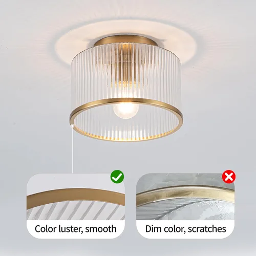 Vista 7 de MAYNA Moderna lámpara de techo dorada, luminarias de pasillo de 1 luz para montaje en techo, regulable, accesorios de iluminación para vestíbulo