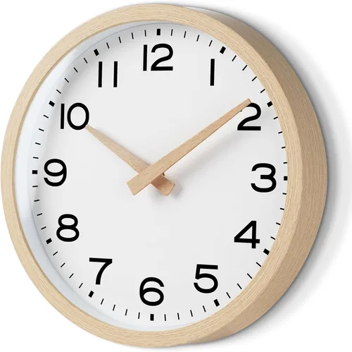 Vista 12 de AKCISOT Reloj de pared para baño de 10 pulgadas, relojes de pared analógicos pequeños que funcionan con pilas, silenciosos y sin tictac