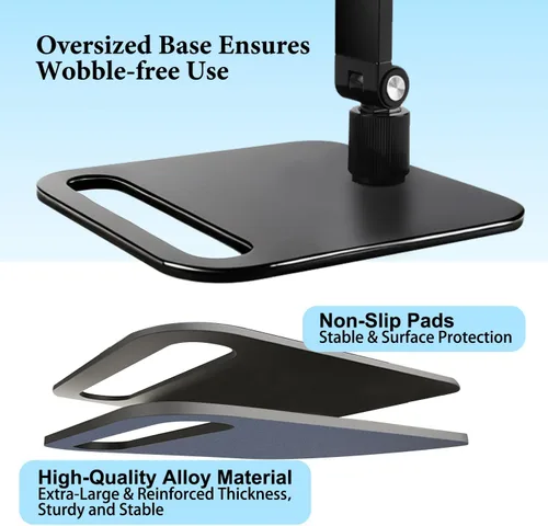 Vista 3 de Soporte de micrófono de estudio, soporte de micrófono de escritorio, soporte de escritorio con adaptador de 1/4"-3/8"-5/8", soporte de micrófono