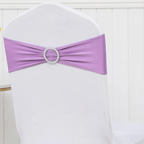 Vista 6 de 50 bandas elásticas de elastano para sillas de boda, bandas elásticas con hebillas, lazos elásticos universales para sillas plegables para fiestas