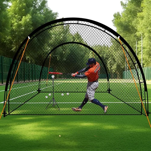 Vista 7 de Baseball Batting Cage for Backyard, Softball Cage Batting Net Portable with Carrying Bag Detachable Door with Hitting Target for Batting Training