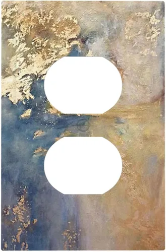Vista 203 de Pintura al óleo de flores abstractas de 1 cuadrilla de interruptor de luz dúplex individual cubierta de salida placa de pared decorativa Placa