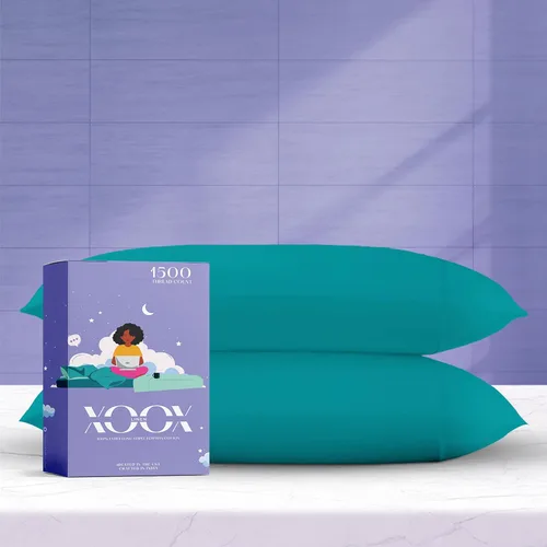 Vista 11 de XOOX Linen Juego de 2 fundas de almohada 100% de algodón egipcio, tamaño estándar/Queen, lujosas fundas de almohada de 1500 hilos color blanco