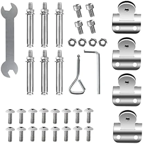 Vista 6 de Stainless Steel Stair Railing Handrail Steps 304 Stainless Steel Porch Deck Patio Railing for Indoor&Outdoor Adjustable Metal Transitional Hand