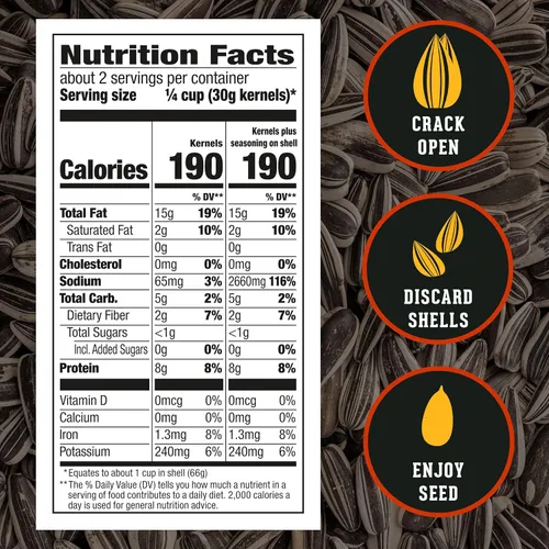 Vista 2 de DAVID Semillas de girasol gigantes, tostadas, picante, saladas, queso, amigable con dietas ceto, 5.25 onzas, 12