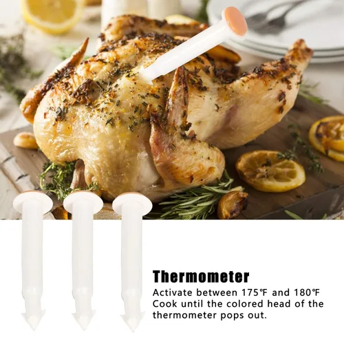 Vista 3 de Fdit 20Pcs Poultry Roasted Chicken Thermometer Timer Popping Up Temperature Meter for Cooking