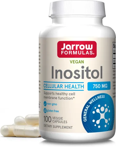 Jarrow Formulas® Inositol 750 mg, suplemento dietético, apoyo hepático para la salud celular y el bienestar general, 100 cápsulas vegetales, hasta