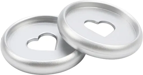 Vista 3 de HEVSTIL 11 piezas de discos expandibles de plástico en forma de corazón, discos de plástico para encuadernación de hojas sueltas, suministros