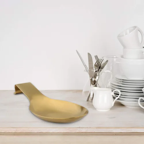 Vista 6 de VanlonPro Soporte de cuchara de acero inoxidable, soporte para cucharón de espátula, soporte para cuchara de utensilios de acero inoxidable, acabado