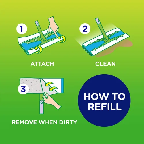 Vista 5 de Swiffer Sweeper - Almohadilla de barrido en seco, repuestos para trapeador de suelo XL, sin perfume, 16 unidades (el embalaje puede variar)