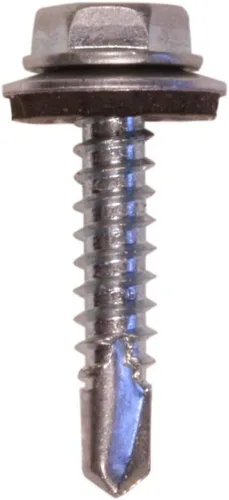 Tornillos autoperforantes con cierre en U para metal, tornillos autoperforantes #8 x 1 con cabeza hexagonal de arandela, tornillos autoperforantes