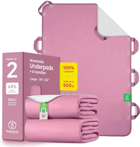Vista 11 de Improvia - Almohadilla de cama de posicionamiento, con 8 asas reforzadas, de secado rápido, lavable, impermeable, para levantar, girar, transferir