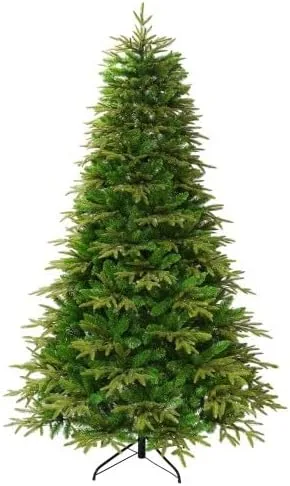 Vista 8 de 7.5FT Pre-Lit Artificial Christmas Tree, Life-Like Full Branches with Metal Stand, Fire Resistant, Warm White & Multicolor LED Lights for Holiday