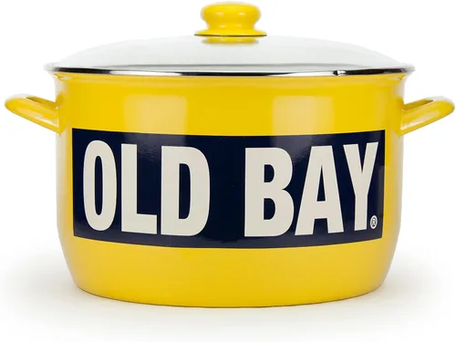 Vista 3 de Golden Rabbit Esmalte - Patrón de Bahía Vieja - Olla de 18qt