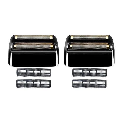 Paquete de 2 láminas de repuesto para afeitadora y cortadores compatibles con BaBylissPRO Double FXFS2 de repuesto de lámina de metal (negro, 2