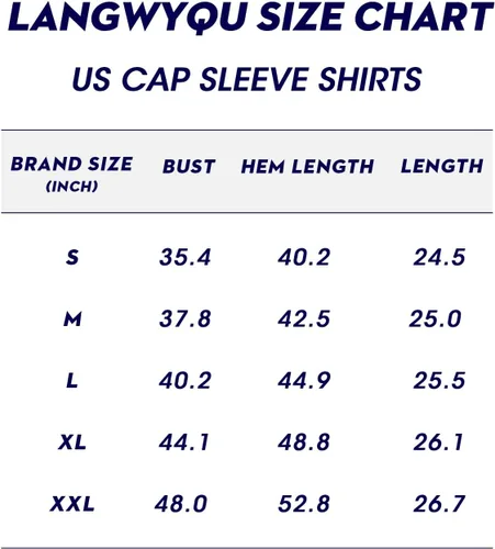 Vista 7 de Langwyqu - Camiseta de manga casquillo para mujer, blusas estilo informal, holgadas y básicas