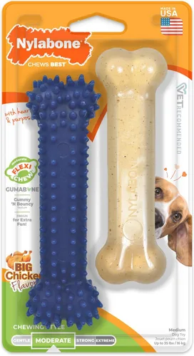 Vista 10 de Nylabone Flexi Chew Original Bone Dog Chew - Juguetes masticables