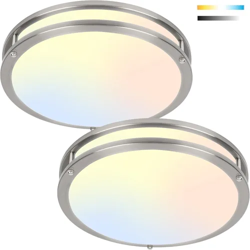 Vista 8 de Lámpara de techo de 13 pulgadas y 36 W, 5CCT de montaje empotrado, luz de montaje en techo 2700K 3000K 4000K 5000K 6500K ajustable, regulable cerca