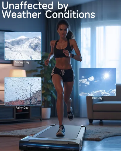 Vista 5 de Caminadora para el hogar – Cintas de correr para debajo del escritorio, mini máquina portátil para caminar y correr, delgada y compacta, motorizada