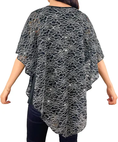 Vista 2 de Blusa de punto con cuello en V y manga 34 para mujer