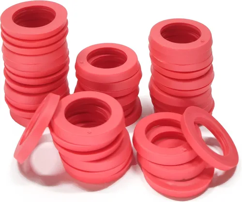 Vista 8 de Manguera de jardín de conexión rápida, paquete de 6 accesorios de latón macizo de 3/4 pulgadas con 20 arandelas adicionales, conectores de manguera