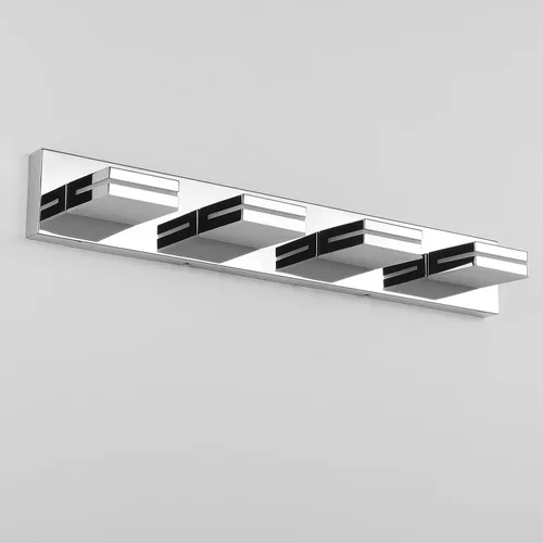 Vista 28 de SineRise Lámparas LED modernas para tocador de baño (3 luces, 24 pulgadas), accesorios de iluminación de pared de acrílico moderno dorado mate sobre