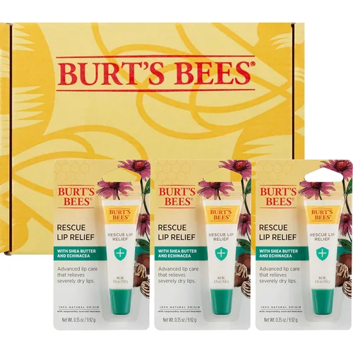 Vista 6 de Burt's Bees Overnight Lip Sleeping Mask and Rescue Lip Relief Lip Balm Pack (3 unidades)
