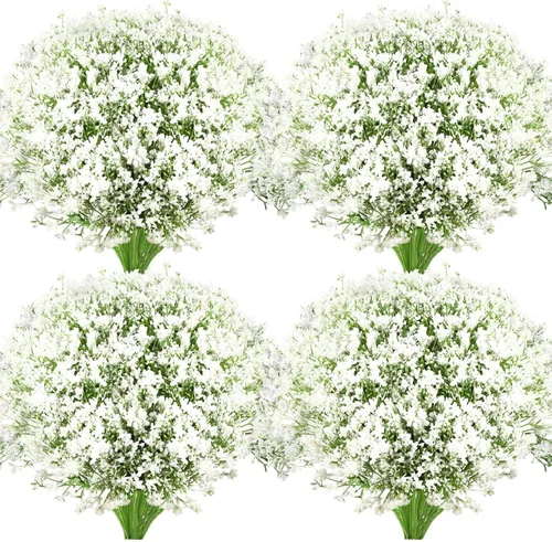 Ysleen - 48 flores artificiales para el aliento del bebé, gypsophila, color