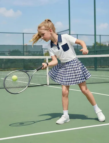 Vista 3 de IBTOM CASTLE Girl Tennis Golf Skirt Polo Kid with Built-in Short Outfit Set