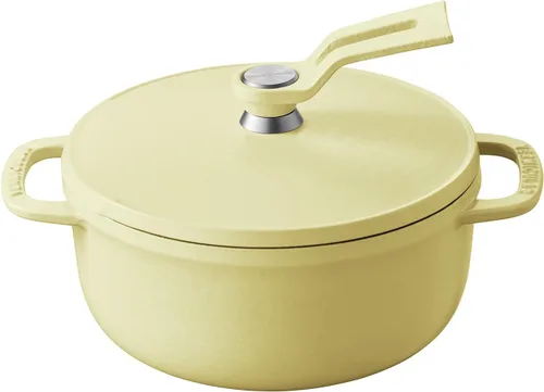 Vista 11 de Olla para Horno Holandés Vermicular 2.0 Olla de Hierro Fundido Esmaltada Ligera 14cm (1 qt) No tóxica Compatible con inducción Horno