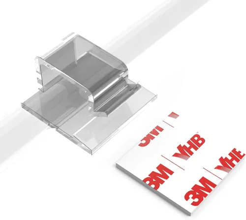 Vista 8 de XIAOXI - Clips para cables con fuerte autoadhesivo, en forma de R para gestión de cables, soporte de cables para TV y PC, organizador y cables, 40